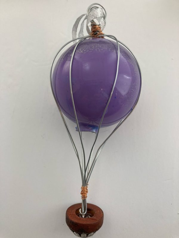 Purple Hot Air Balloon Christmas Ornament - Image 2