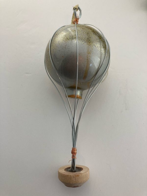 Silver Hot Air Balloon Christmas Ornament - Image 4